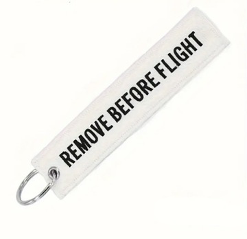 Brelok haftowany do kluczy REMOVE BEFORE FLIGHT