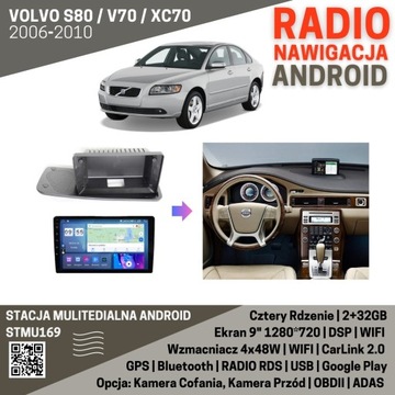 RADIO VOLVO S80 2006-2010 9" QUAD CORE 2+32GB