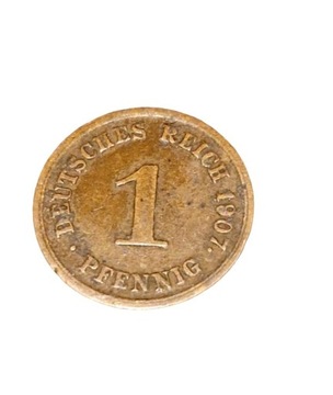 1 Reich Pfennig 1907 r. G