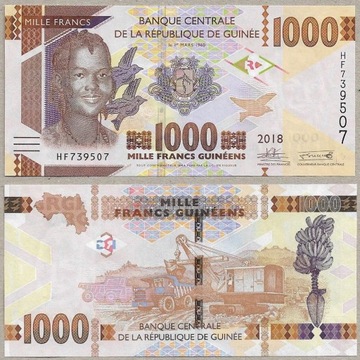 Gwinea - 1000 Francs 2018, P-48c, UNC