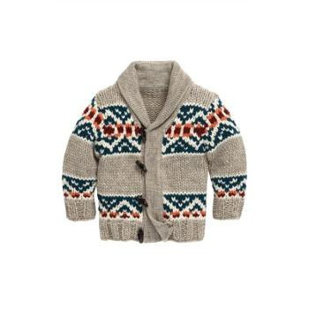 cieply sweter chłopięcy norweski wzór od NEXT
