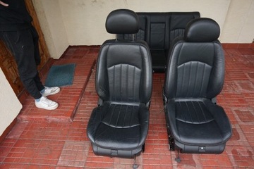 Mercedes w211 fotele + kanapa czarna skóra