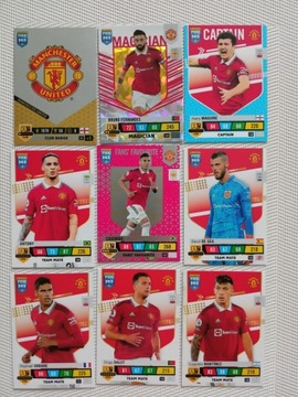 Karty piłkarskie Manchester United Panini 9 szt