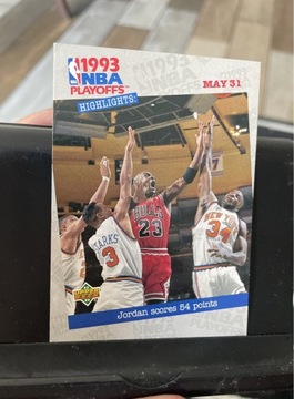 Unikat karta NBA Upper Deck 1993 NBA PLAYOFFS Michael Jordan nr 193