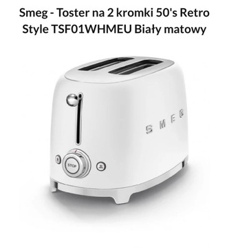 Toster smeg biały matowy 