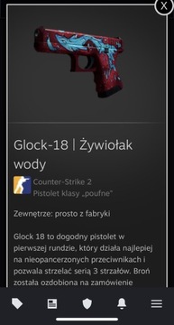 Skin CS2 Glock-18 | Żywiołak wody