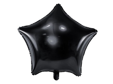 Balon foliowy, gwiazda, czarna 48 cm 