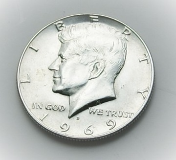 1/2 dolar 1969 half dollar Kennedy srebro (2) 