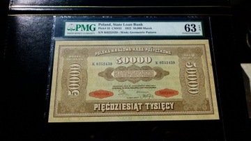 50 000 marek polskich 1922 - PMG 63 EPQ