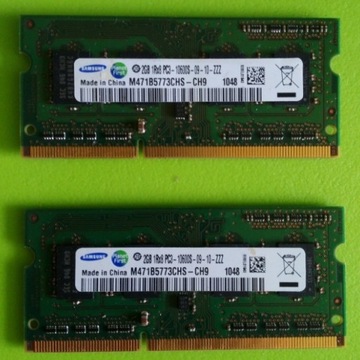 RAM DDR3 Samsung 4GB 2x2GB 1333Mhz 1,5V SO-DIMM