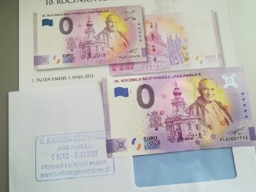 0 euro 10.ROCZNICA BEATYFIKACJI JANA PAWŁA II. 