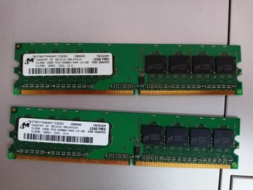 2 x MIcron 512MB DDR2 533 CL4