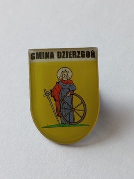 Herb miasta i gmina Dzieżgoń przypinka pin odznaka