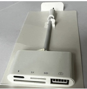 Przejściówka lightning do Apple 4 w 1 czytnik kart