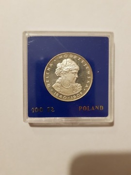 Moneta srebrna Helena Modrzejewska 1975 100 zł