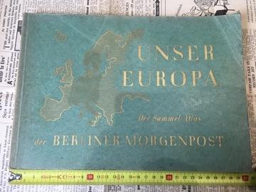 Unser Europa 1954 album wklejak stary MAPY !