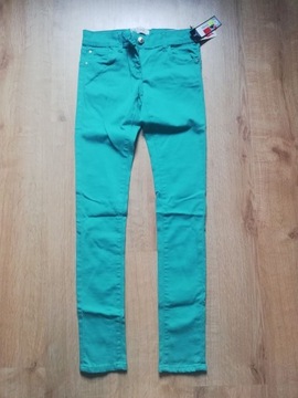spodnie rurki zielone, rozmiar 34