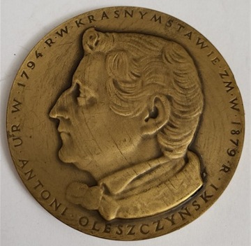 MEDAL ANTONI OLESZCZYŃSKI KRASNYSTAW 1978