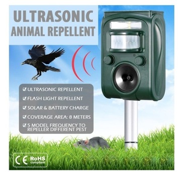 Ultrasoniczny odstraszacz dla zwierząt 