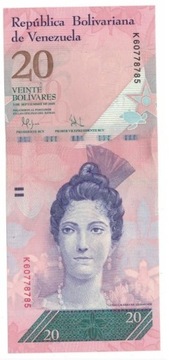 WENEZUELA - 20 BOLIVARES - 2009 r