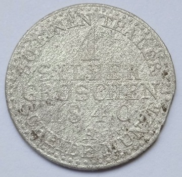 Silber groschen 1840 srebro ORYGINAŁ Saksonia Weimar Eisenach
