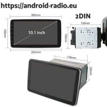 Radio Android GPS 2DIN 10" IPS 1280*720 2GB+32GB 