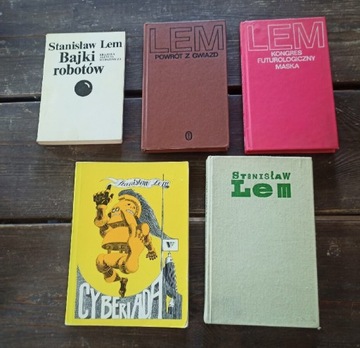 Stanisław Lem 5 książek cyberiada i inne