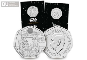 ANGLIA 2024 50p Star Wars Han Solo i Chebacca