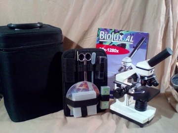 Mikroskop szkolny Bresser Biolux AL 20x-1280x LED Delta nv PZO Torba