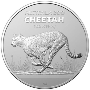 Srebrna moneta Cheetah - Gepard 2021 Australia Zoo