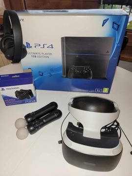 Konsola Sony PlayStatio  4 slim 1 TB z VR - zestaw