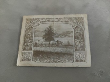 50 Heller 1920 Dolna Austria 
