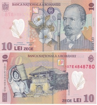 Rumunia 10 Lei P-119c 2007 POLIMER UNC