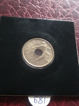 Moneta Hiszpania 25 peset 1991 olimpijskie logo 