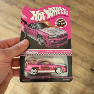 Hot Wheels RLC Pink Nissan Skyline GT-R BNR34