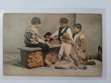 Karta poczt. "Stroje neapolitańskie" Włochy (1907)