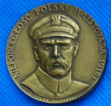 J.Piłsudski Legionowy fi 40mm br patyn.