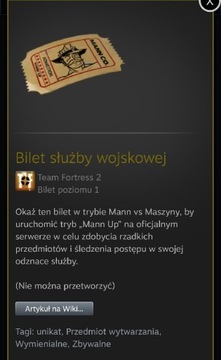 Bilet służby wojskowej team fortress 2