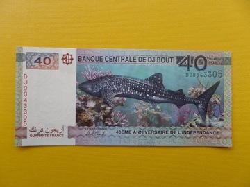 DŻIBUTI 40 Francs 2017 Pick 46 UNC