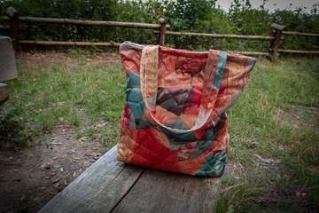 Jesienna torba pikowana - artystyczna, ekologiczna