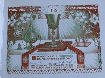 Stary telegram z okazji święceń kapłańskich.1937