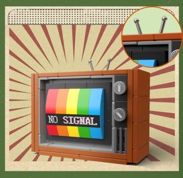 Klocki Retro Telewizor NO SIGNAL Maker Pop