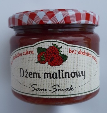 Dżem malinowy BEZ DODATKU CUKRU domowy 300 g