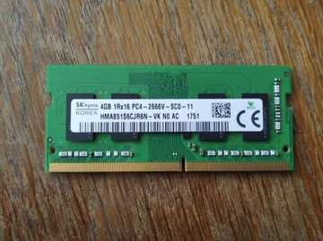 DDR4 HYNIX 4GB 1Rx16 PC4-2666V-SC0-11