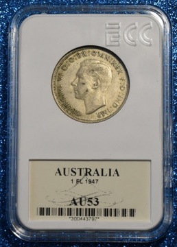 1 FLORIN 1947 AUSTRALIA GCN