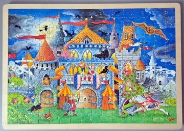 Puzzle drewniane Goki - Bajkowy zamek, 192 el.