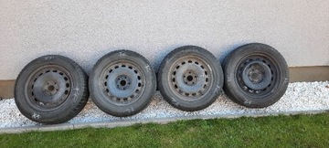 Koła stalowe z oponami zimowymi 5 x 112 VW AUDI