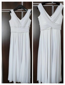 Biała suknia ślubna do ziemi r. 40/42 wzrost 168cm