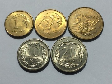 1999 rok - zestaw 5 monet