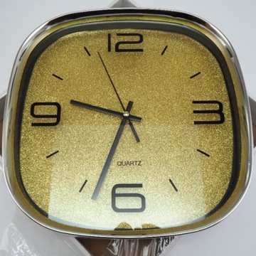 Nowy elegancki zegar ścienny cichy kolor złoty 